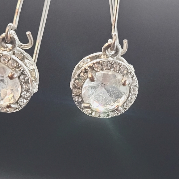 Christmas ornament themed drop earrings with Cubic zirconia. - Picture 5 of 8